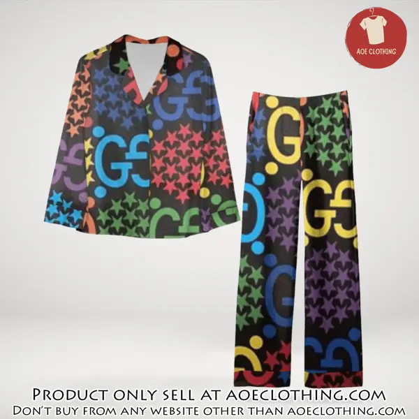 Trending luxury gc satin pajama set pjs1059 aoe2602358